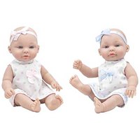 Rosa toys Pink And Blue Twins Dresses 28 cm Doll
