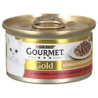 Purina nestle Carne Delícia De Molho Gourmet Gold 85g Molhado GATO Comida