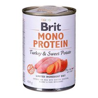 Brit 七面鳥とサツマイモ Mono Protein 400g 濡れた 犬 食べ物