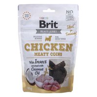 Brit Jerky Chicken Com Inseto E óleo De Noz Coco 80g Cão Lanche