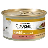 Purina nestle Casseroles Canard Et Dinde Gourmete Gold 85g Humide CHAT Aliments