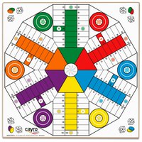 Cayro Parchís Wood Board 4-6 Player 40x40 cm Board Game