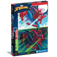 Clementoni Spiderman 104 Néon Peças Quebra-cabeça