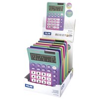milan-caja-expositora-6-calculadoras-12-digitos-serie-sunset