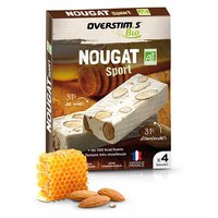 Overstims Nougat BIO Almond Honey Energy Bars Box 4 Units
