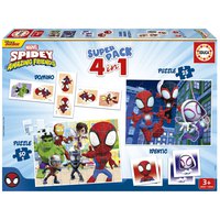 Educa borras 퍼즐 Superpack 4 In 1 Spidey And His Amazing Friends