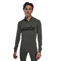 Swix T-shirt Med Halv Lynlås RaceX Merino