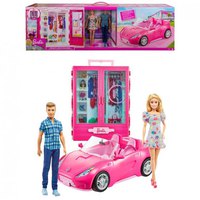 Barbie Muñeca Barbie Y Ken Armario Y Descapotable