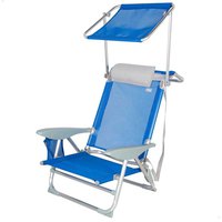 Aktive Parasol + Kieszeń + Uchwyt Stałe Składane Krzesło Aluminiowe 83x60x20/71 cm