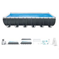Intex Ultra XTR 732 x 366 x 132 cm Met Chlorinator Rechthoekig Stalen Frame Bovengronds Zwembad
