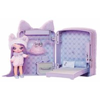 Na na na surprise 3 In 1 Backpack Bedroom Series 3 Playset Lavender Kitty Doll