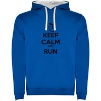 Kruskis Sweat à Capuche Bicolore Keep Calm And Run