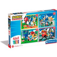 Clementoni Sonic 4 Puzzles En 1 12-16-20-24 Piezas