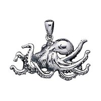 Dive silver Big Octopus Pendant