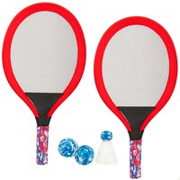 generico-raquettes-de-tennis-et-badmintong-avec-balles-et-plume-set-2-49-cm