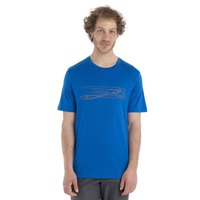 Icebreaker T-shirt à Manches Courtes Tech Lite II Ski Stripes Merino
