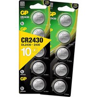 Gp batteries Cr2430 3V Lithium Batteries 10 Units