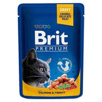 Brit Premium Cat Σολομός και Πέστροφα 100g Βρεγμένος ΓΑΤΑ Φαγητό