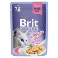 Brit Premium Φιλέτα κοτόπουλου σε ζελέ 85g Βρεγμένος ΓΑΤΑ Φαγητό