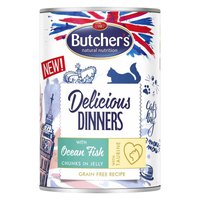 Butcher´s Delicious Dinners Ocean Fish Chunks In Jelly 400g Wet Cat Food