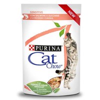 Purina nestle Sensitivegig Med Laks Og Zucchini I Saus Purina Cat Chow 85g Våt KATT Mat
