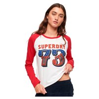 Superdry Långärmad T-shirt Med Rund Hals Vintage Americana