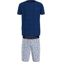 tommy-hilfiger-kurzarm-pyjama-aus-gewebtem-rundhalsausschnitt