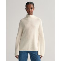 Gant Maglione Wool Ribbed Stand Collar