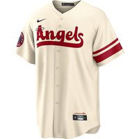 Nike MLB Official Replica Angels City Connect Natural Short Sleeve T-Shirt