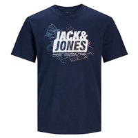 jack---jones-t-shirt-a-manches-courtes-et-col-rond-map-logo