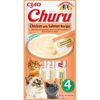 Inaba Churu Chicken With Salmon Recipe 4x14g Cat Snack