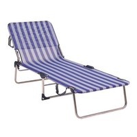 Alco Aluminum Beach Bed With Handle And Multi -Color Striped Color