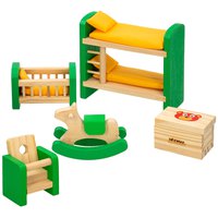 Woomax Wood Doll House Mobiliary Set