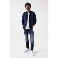 Salsa jeans Kortärmad T-shirt With Textured Branding Slim Fit Fit
