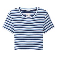 tom-tailor-t-shirt-a-manches-courtes-cropped-striped-rib