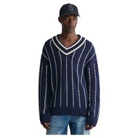 gant-pinstripe-collegiate-v-neck-sweater