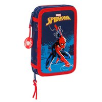 safta-double-filling-28-units-spider-man-neon-pencil-case