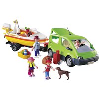 Playmobil Familiebil Med Båt Konstruksjon Spill Con