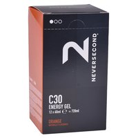 Neversecond C30 60ml Orange Energy Gels Box 12 Units