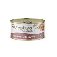 Applaws Tuna Steak Salmon Broth 70g Cat Snack 24 Units