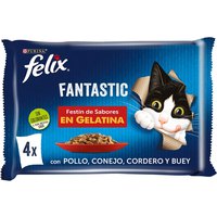 Purina 肉の饗宴 Felix Fantastic 4x85g 猫 スナック 12 単位