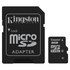 Kingston Tarjeta Memoria Micro SD Class 4 8GB+Adaptador SD