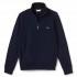 Lacoste Flat Ribbed Zippered Stand Up Collar