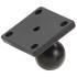 Ram mounts 2x1.7 ´´ Base With 1 ´´ Ball And Universal AMPs Hole Pattern Support