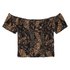 Superdry Shirred Bardot Short Sleeve T-Shirt