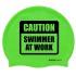 Buddyswim Caution Swimmer At Work Silicone Schwimmkappe