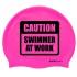Buddyswim 수영 모자 Caution Swimmer At Work Silicone