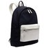 Lacoste L1212 Leather Embossed Lettering Bicolor Backpack