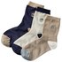 Timberland Chaussettes Color Block Rib Crew 3 Paires