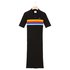 Lacoste Live Mid Length Ribbed Rainbow Print Short Dress